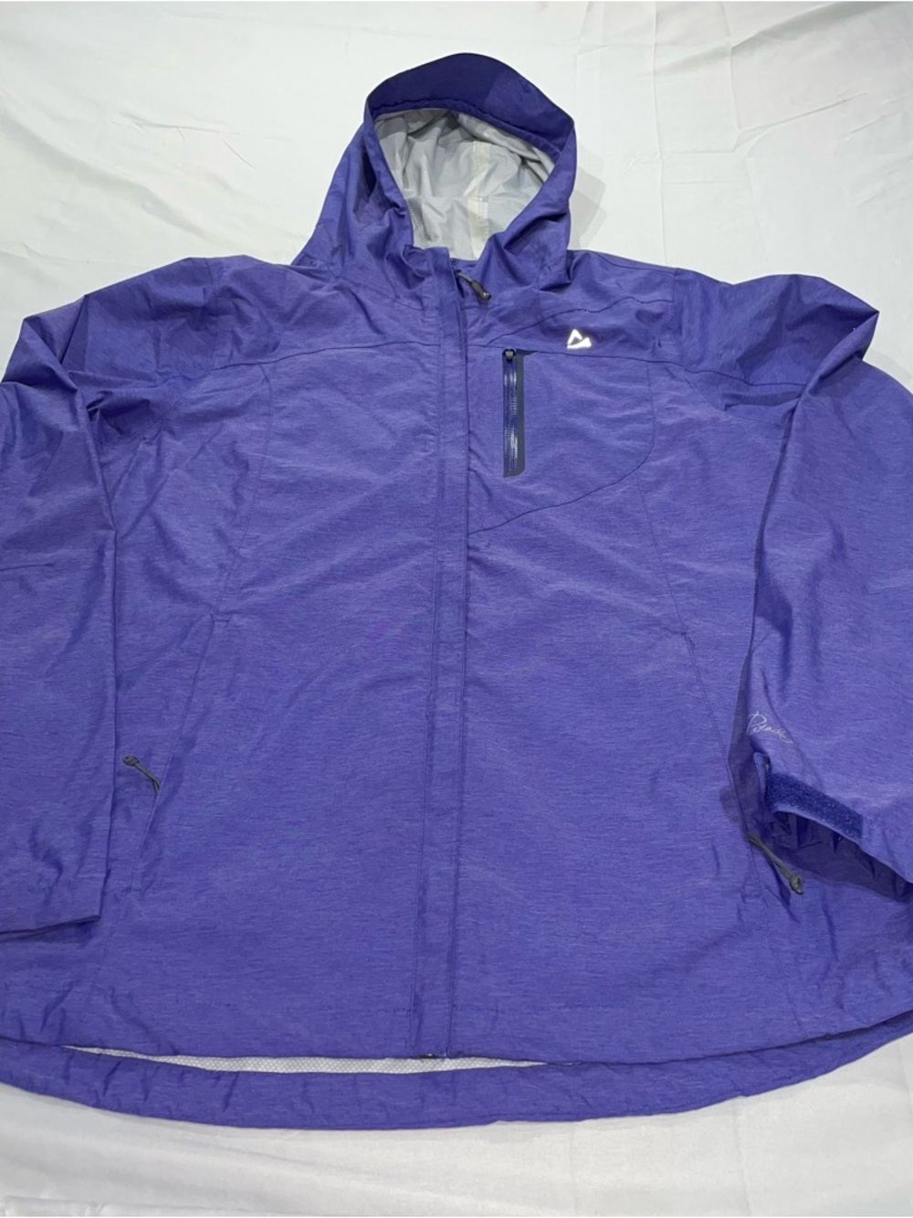 Paradox Womens Purple Waterproof Rain Jacket Hooded Windbreaker Size M 843881
